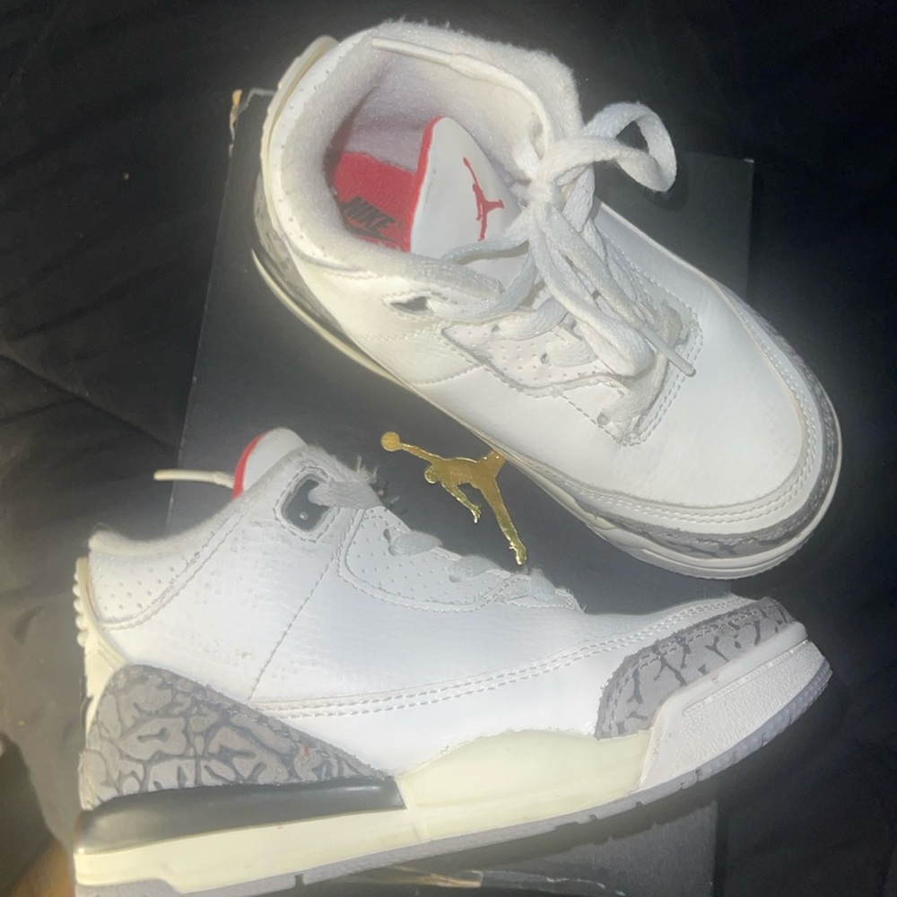 Air Jordan 3s summit white fire 3s